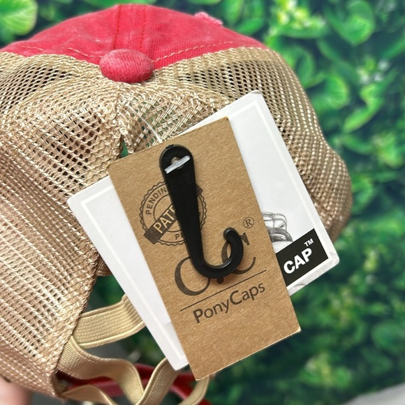 CC Beanie Ponytail Cap with embroidery on the front. - Picture 4 of 6